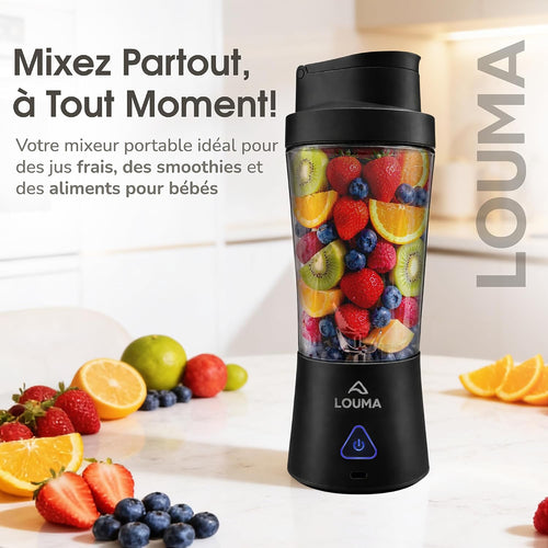 Blender Portable 650Ml  : Mixeur Smoothie USB, Sans Fil, 6 Lames