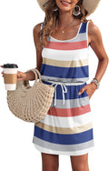Casual Summer Tank Dress with Pockets - Lightweight Beach Sundress ( Miss Caprice )
