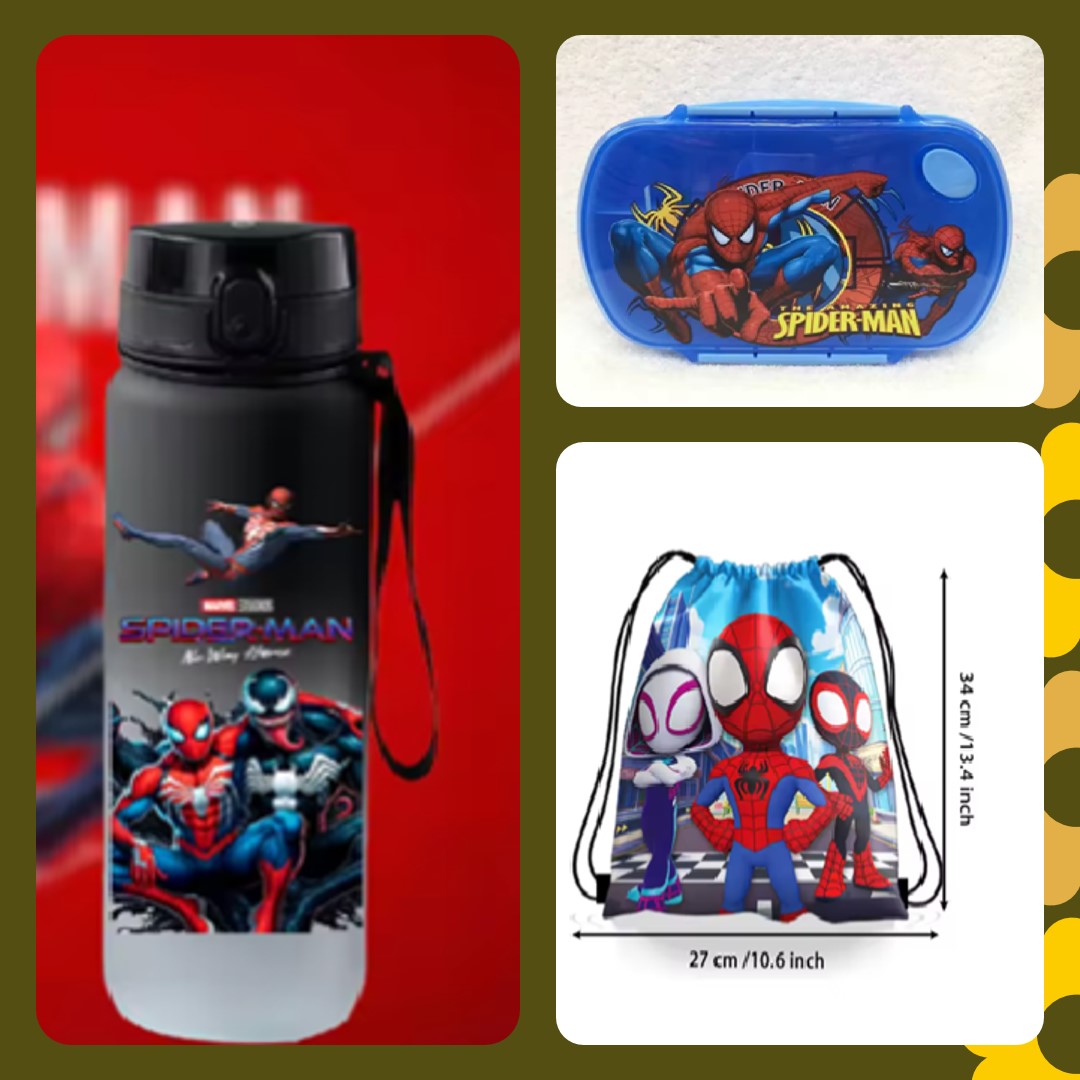 Pack Rentrée & Sport Spider-Man - Ensemble 3 Pièces Complet