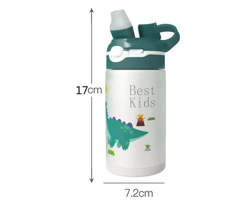 Gourde Isotherme Enfant en Inox 316 avec Paille – 400ml