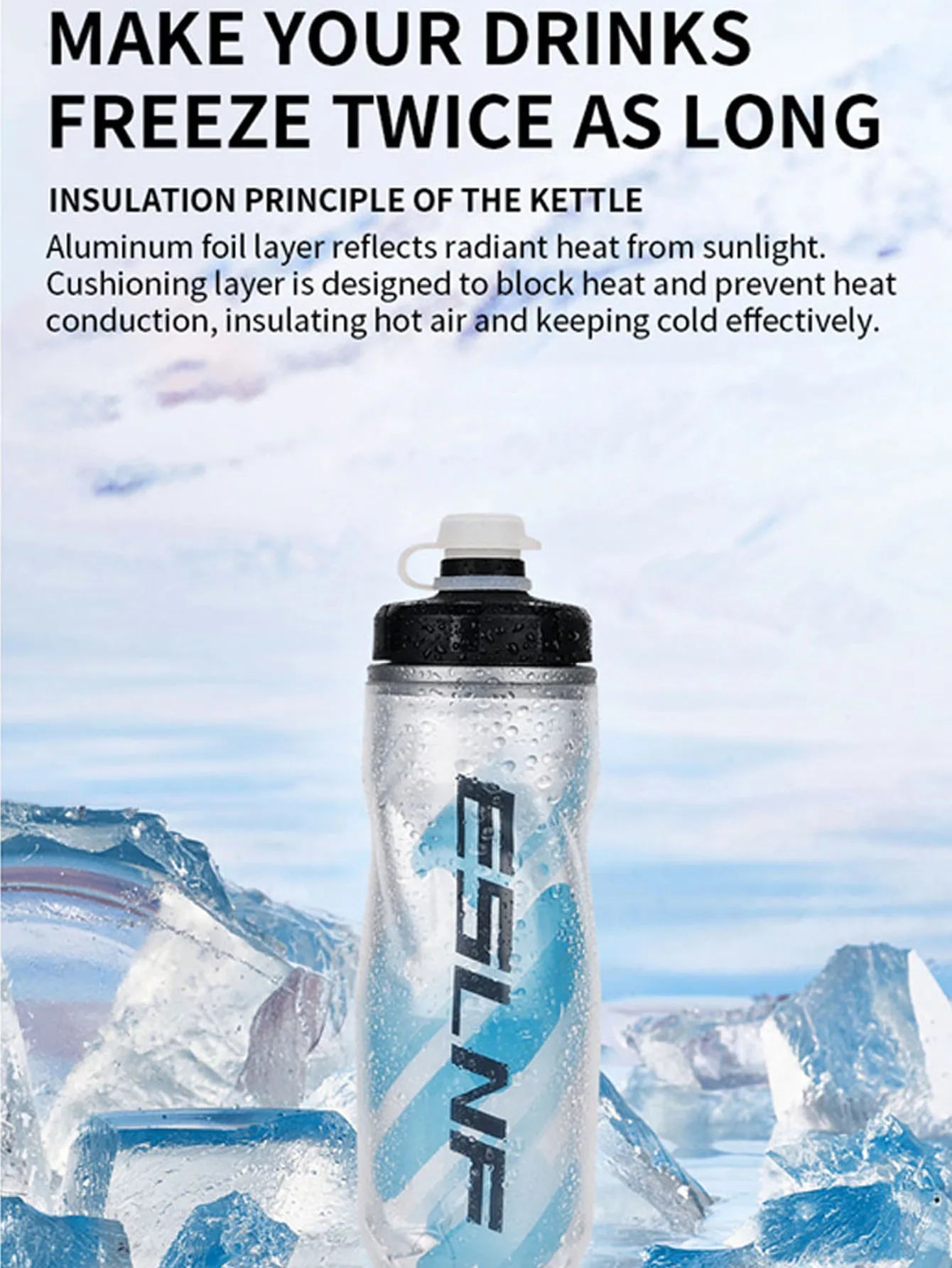 Gourde de Sport Légère en Plastique (610ml)