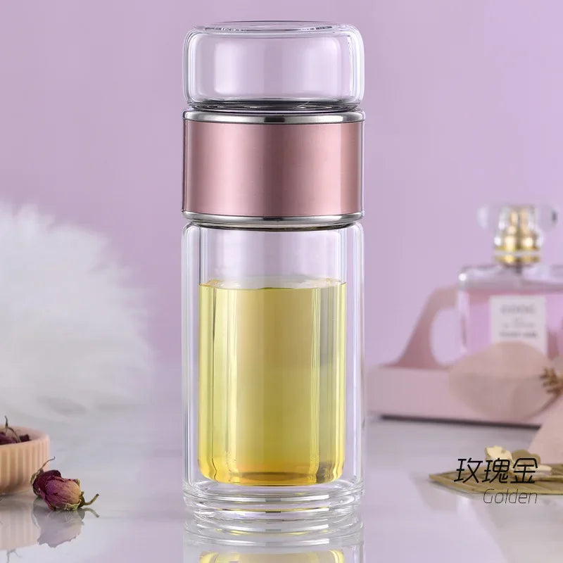 Tasse à Thé Portative en Verre Thermorésistant