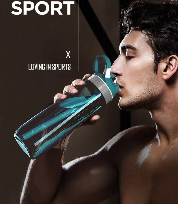 Gourde de Sport en Tritan avec Paille et Sangle – Marqueur de Temps / 750ml