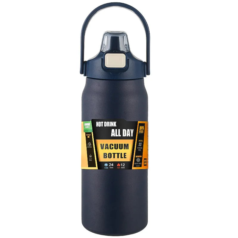 Thermos Acier Inoxydable avec Paille - 24h Chaud/Froid