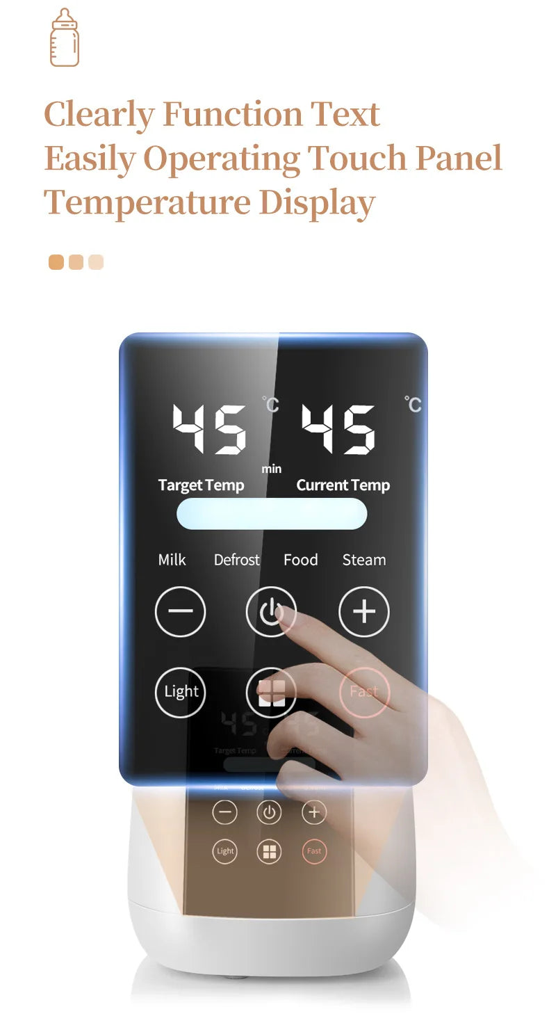 Chauffe-Biberon Électrique Intelligent 6-en-1 – Écran LCD & Mode Constant 24h