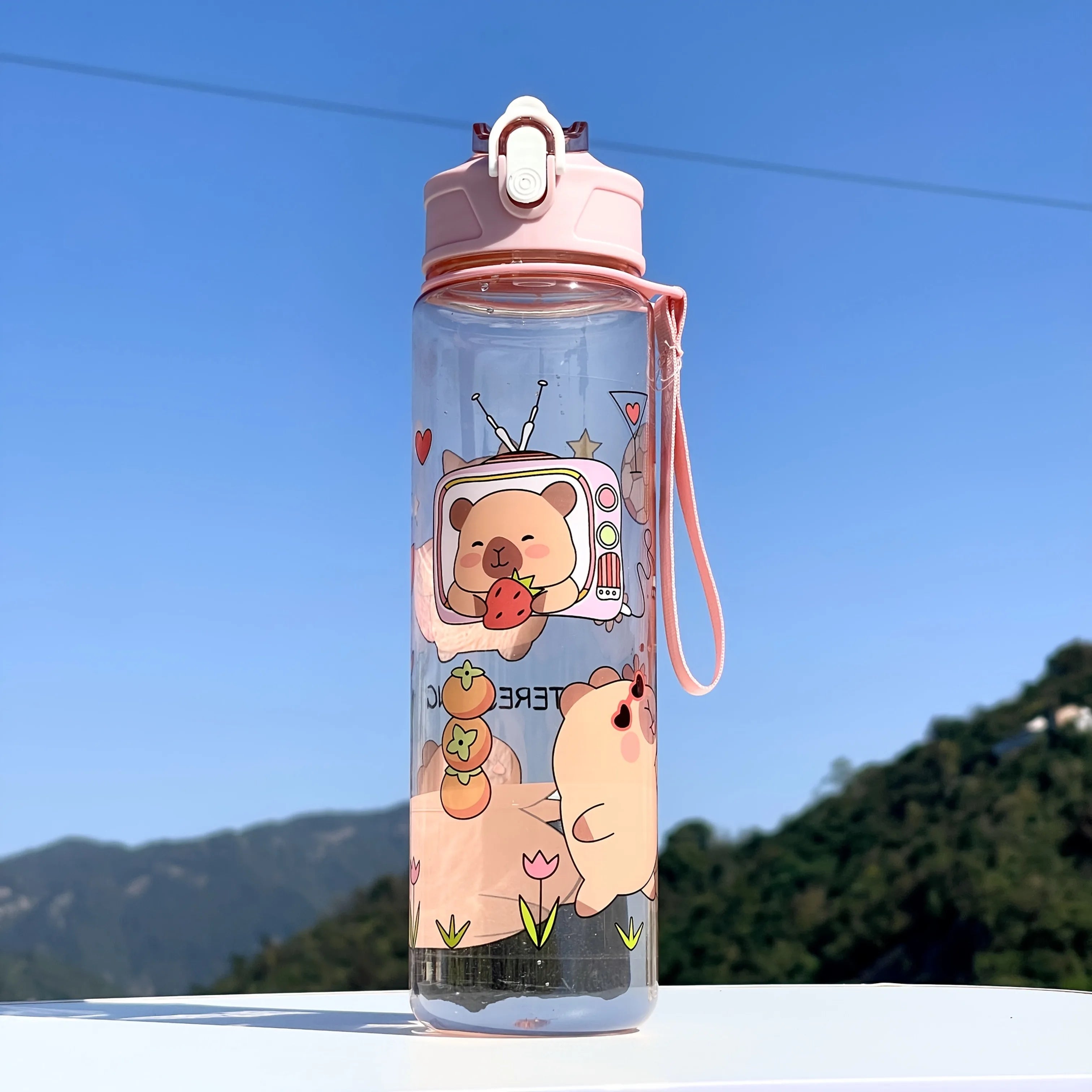 Grande Gourde Enfant Anti-Fuite Style Dessin Animé – Sans Plomb / 800ml