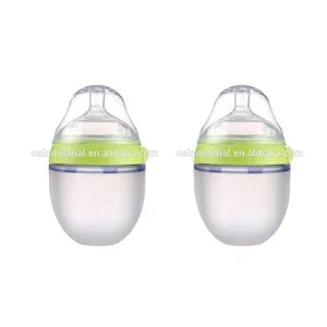Biberons 2 Pack biberon sans BPA enfants biberon en silicone vert/rose 5 oz et 8 oz