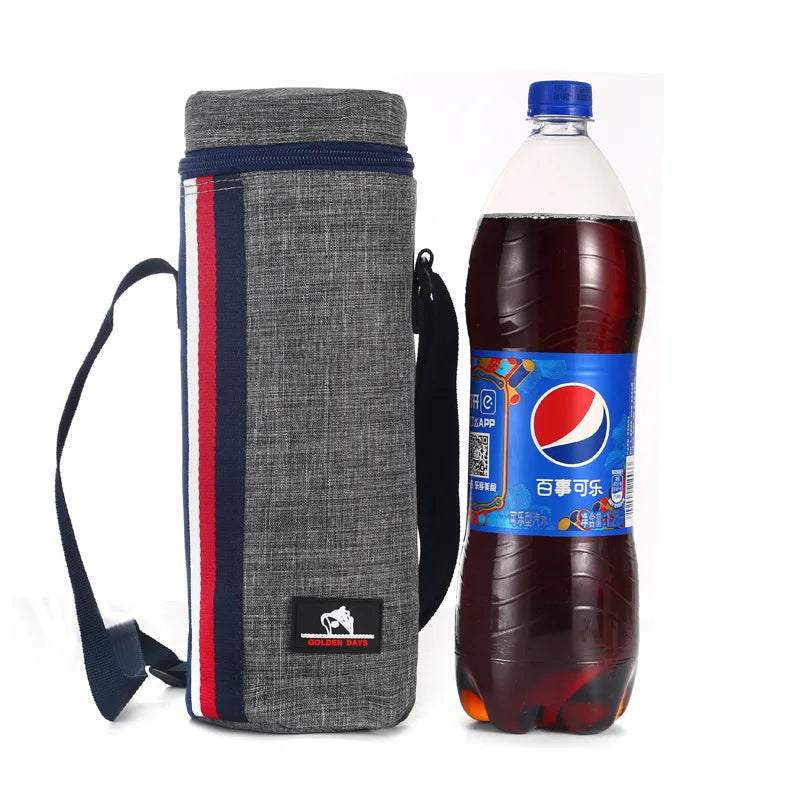 Sac Isotherme Grand Format 2L en Tissu Oxford – Pochette Gourde de Camping
