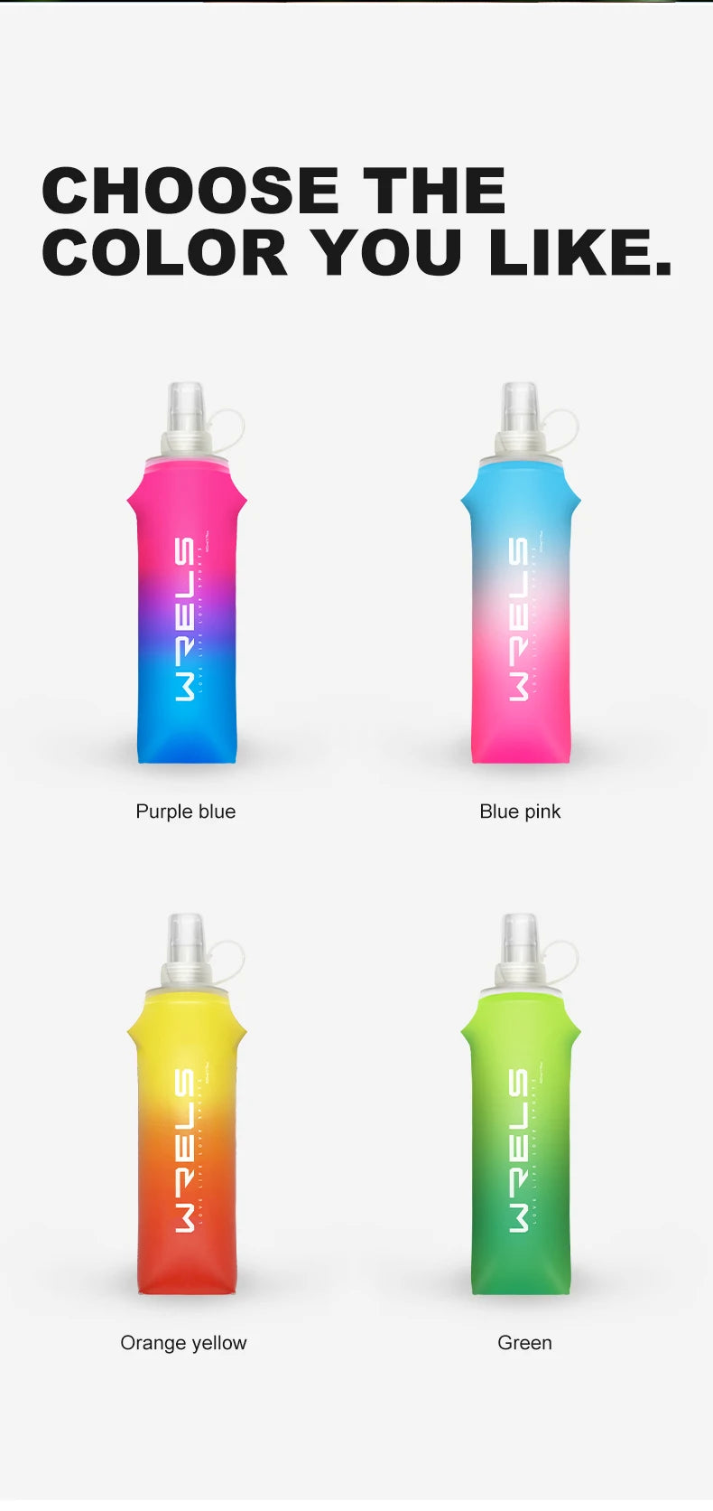 Gourde Souple Pliable en TPU (250ml / 500ml)
