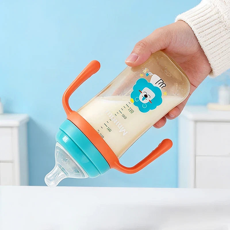 Biberon Évolutif 3-en-1 Animé avec Poignées et Têtes Interchangeables – 300ml