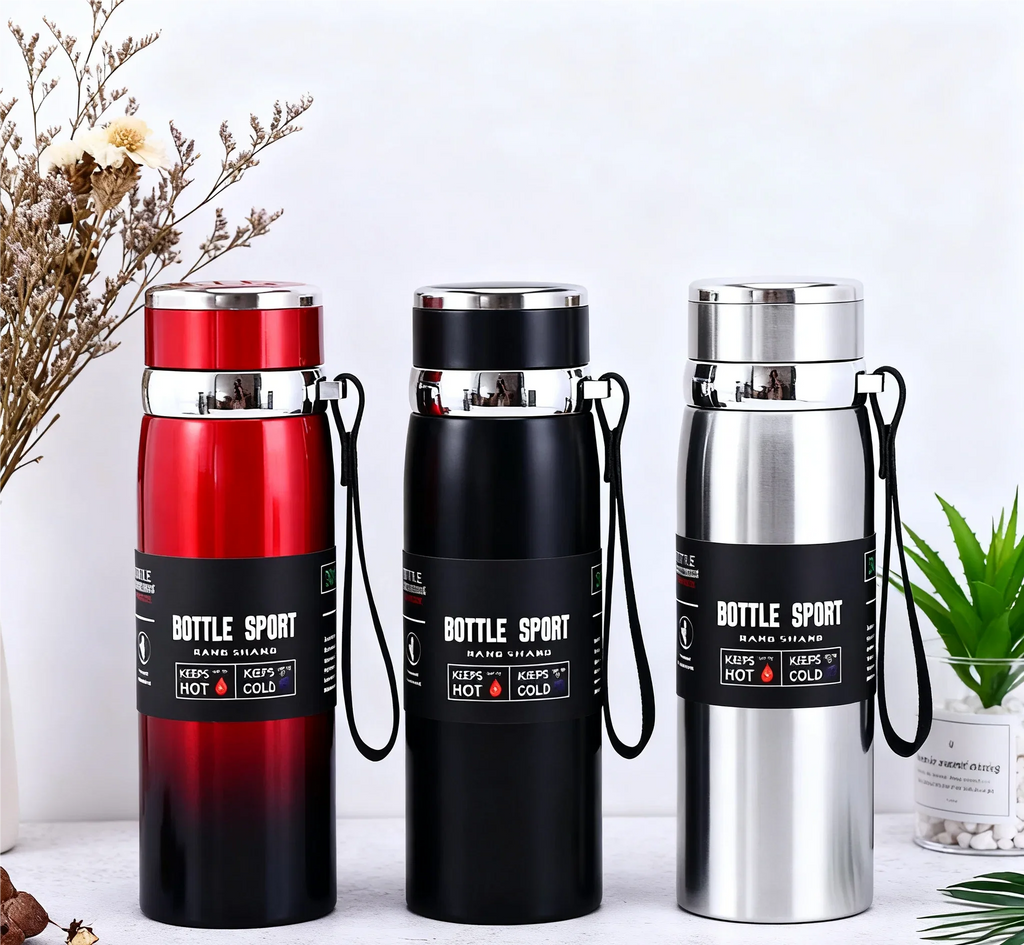 Gourde Isotherme Inox 1L – Thermos Grande Capacité pour Eau, Thé et Café