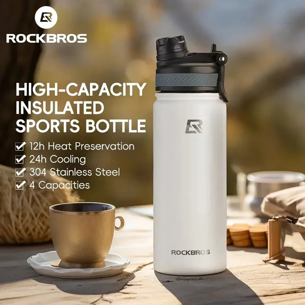 Gourde de Sport Isotherme ROCKBROS – Inox 304 / Haute Performance 24H Froid