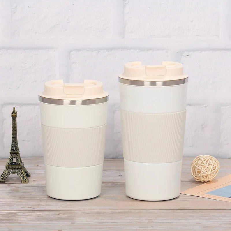 Tasse à café en acier inoxydable de 380ml 510ml, tasse thermique Garrafa Termica café Copo Termico Caneca, bouteille isolée antidérapante pour voiture de voyage