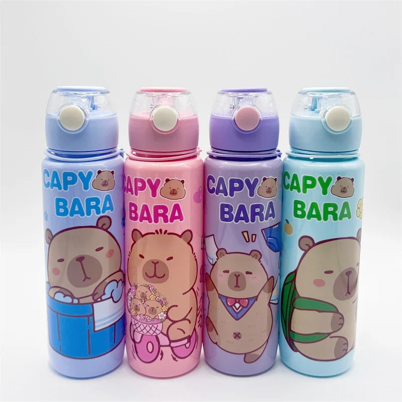 Gourde Design "Dessin Animé" avec Paille et Corde (700ml)