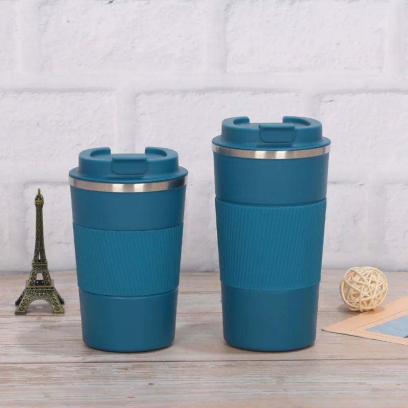 Tasse à café en acier inoxydable de 380ml 510ml, tasse thermique Garrafa Termica café Copo Termico Caneca, bouteille isolée antidérapante pour voiture de voyage