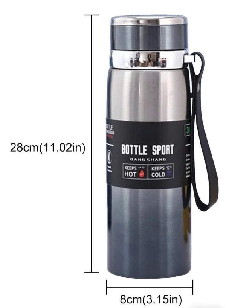 Gourde Isotherme Inox 1L – Thermos Grande Capacité pour Eau, Thé et Café