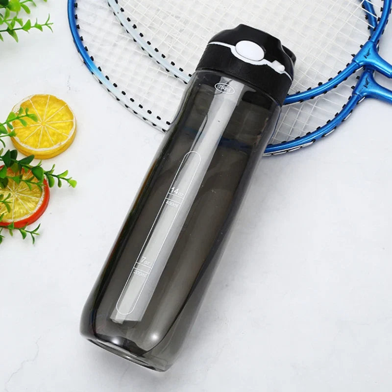 Gourde de Sport en Tritan avec Paille et Sangle – Marqueur de Temps / 750ml