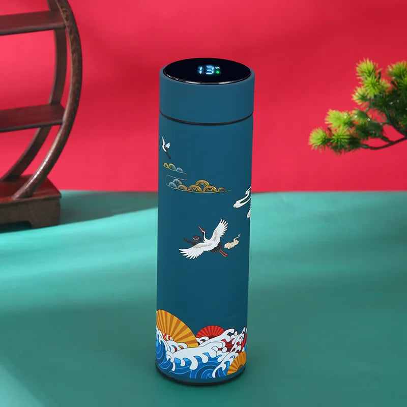 Thermos Isotherme Style Traditionnel avec Affichage Intelligent