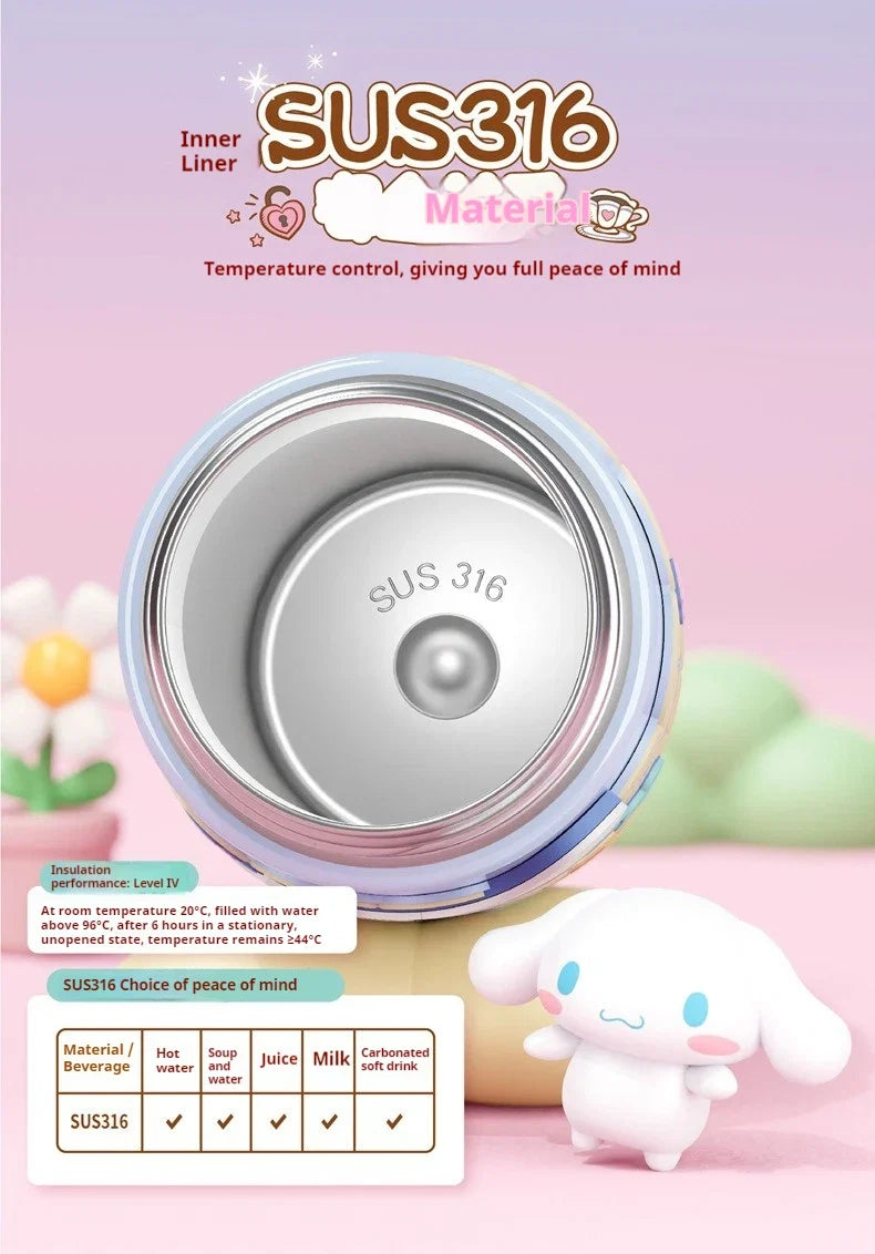 Gourde Isotherme Enfant Design Arrondi avec Corde de Transport – Inox 316 / 580ml