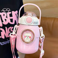 Bouteille Isotherme Kawaii en Acier Inoxydable avec Paille pour Enfant