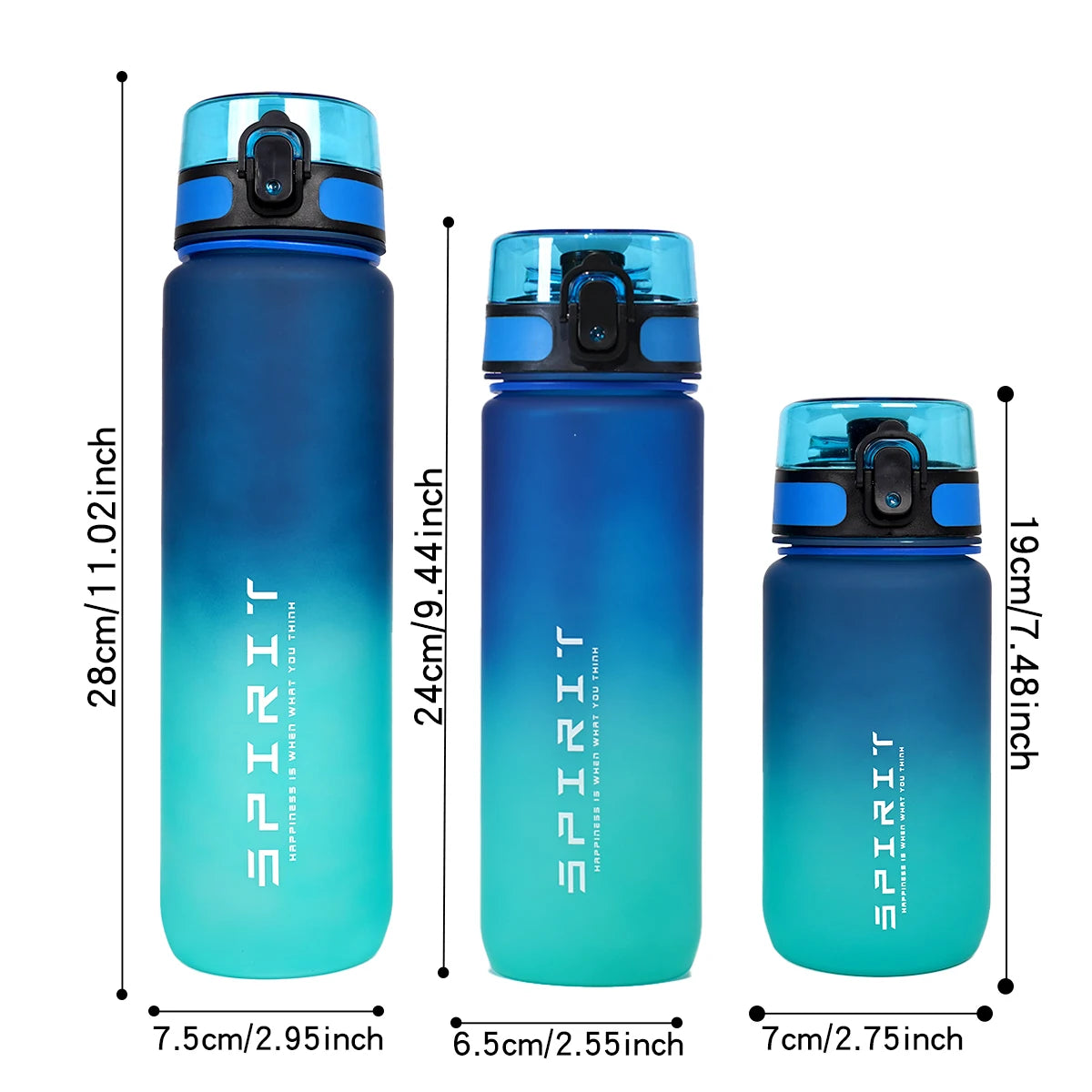 WIFEFUN Bouteille d'Eau de Sport Dégradée