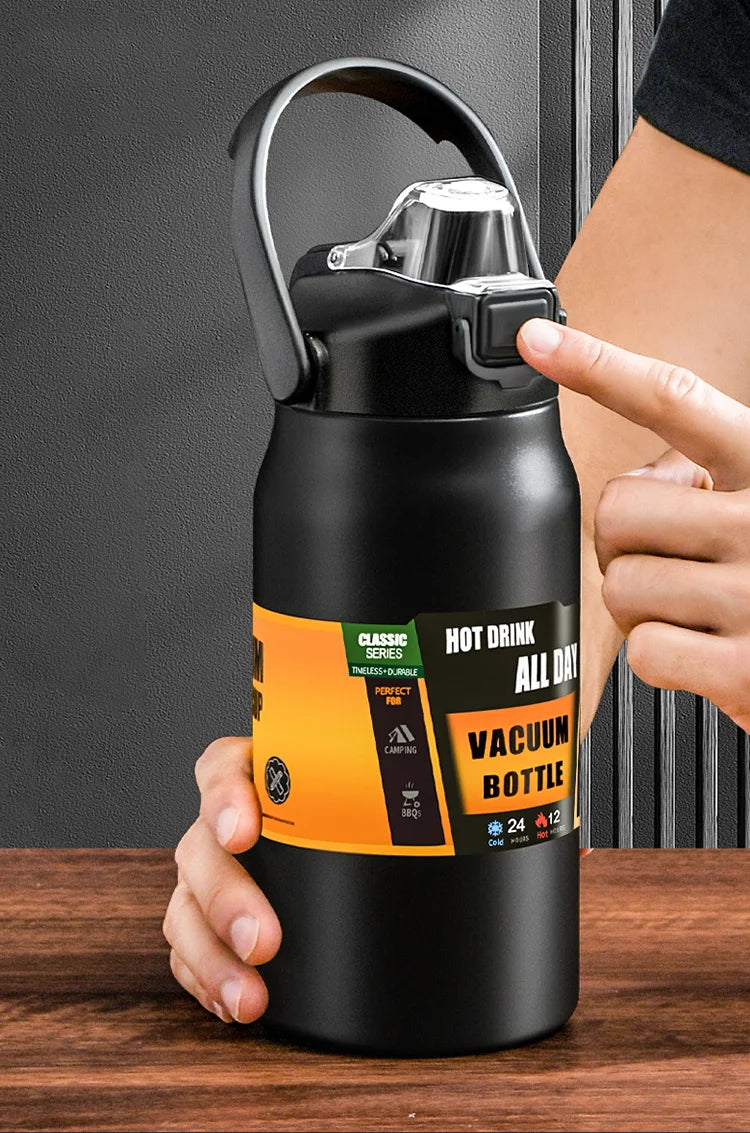 Thermos Acier Inoxydable avec Paille - 24h Chaud/Froid