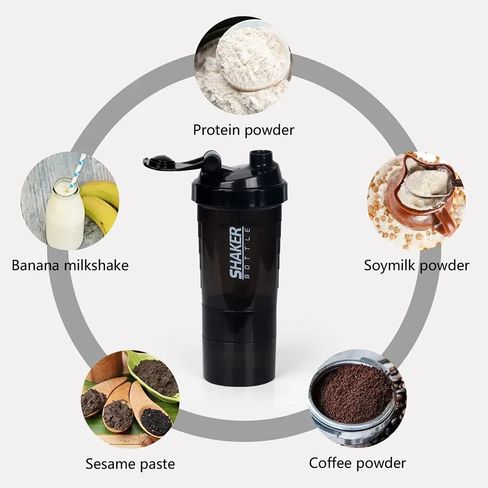 Shaker de Protéines à 3 Couches (Fitness &  Muscu)