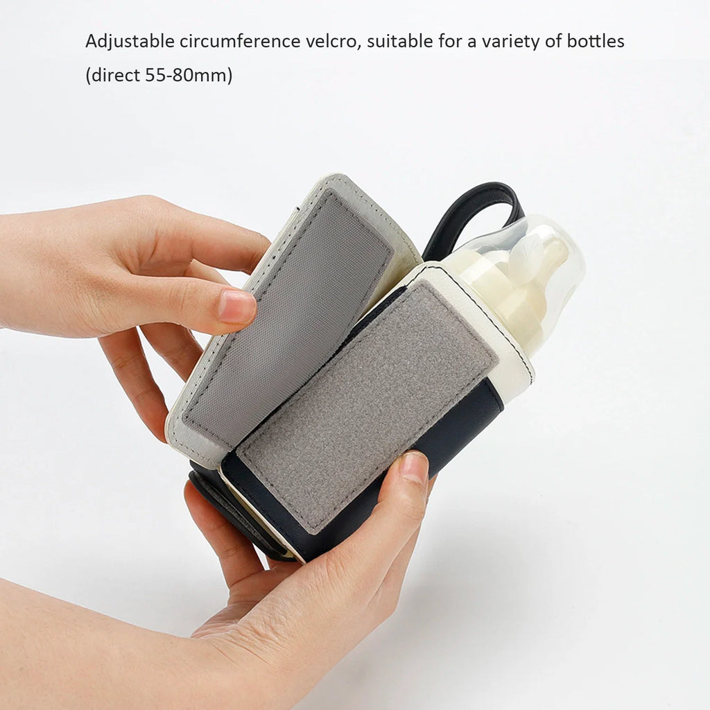 Chauffe-Biberon Nomade USB en Cuir PU – Température Réglable 3 Niveaux