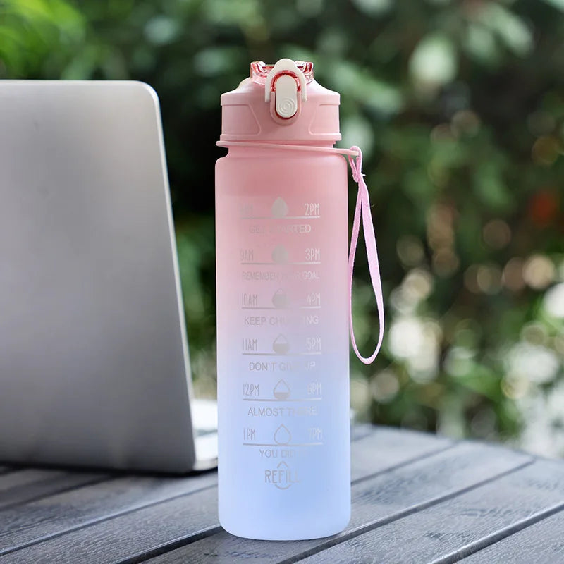 Gourde de Sport de Motivation avec Marqueur de Temps – Sans BPA / 750ml - 800ml