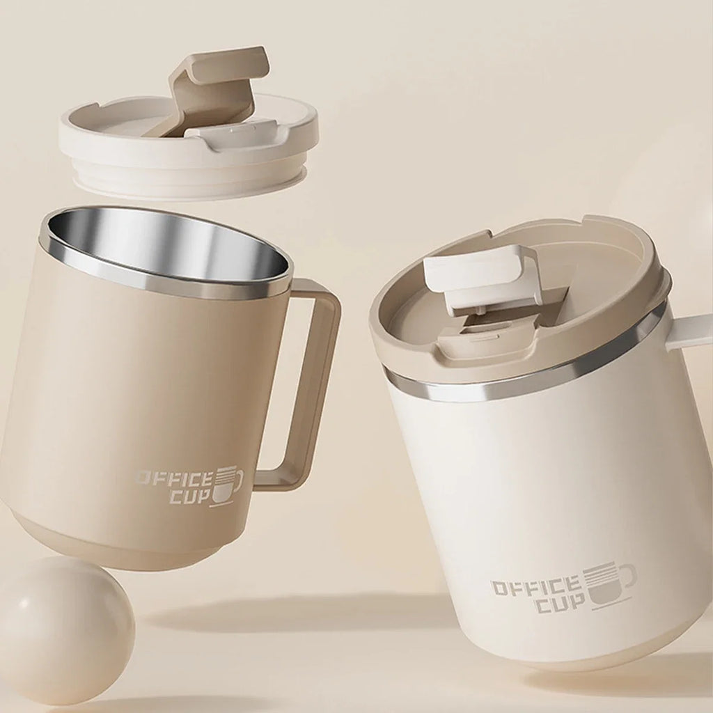 Mug à Café Isotherme avec Poignée – Tasse de Voyage Étanche en Inox / 500ml