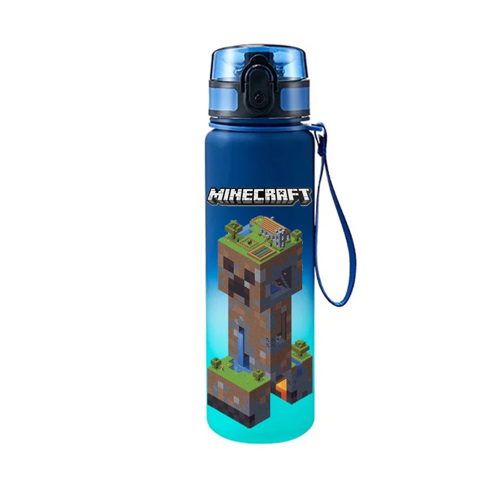Gourde de Sport Minecraft Pixel Dégradé Bleu Officielle Bandai – 650ml