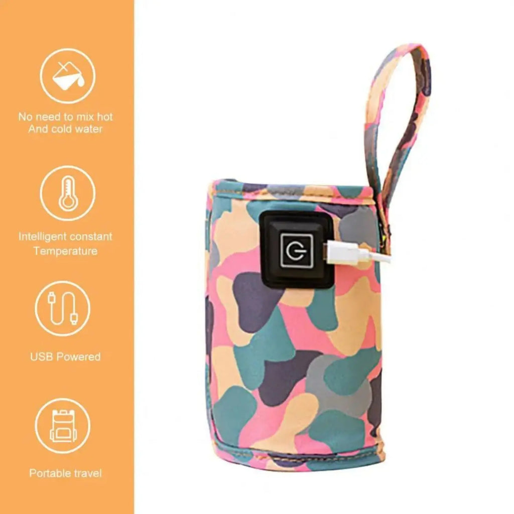 Chauffe-Biberon Portable USB et Sac Isotherme – Idéal Sorties et Voyages
