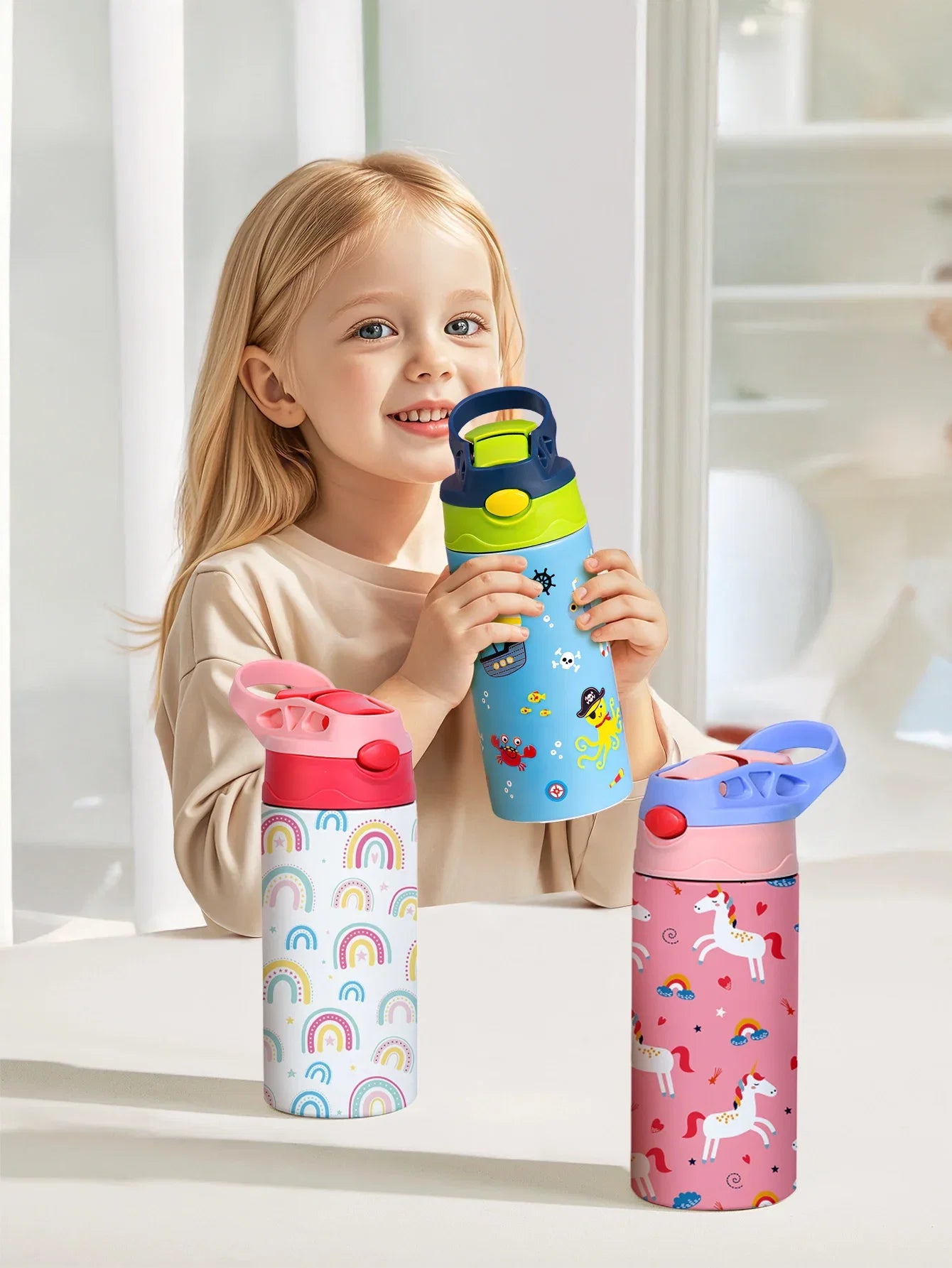 Mug Thermique Kawaii 350ml en Inox – Tasse Isotherme Mignonne avec Motif