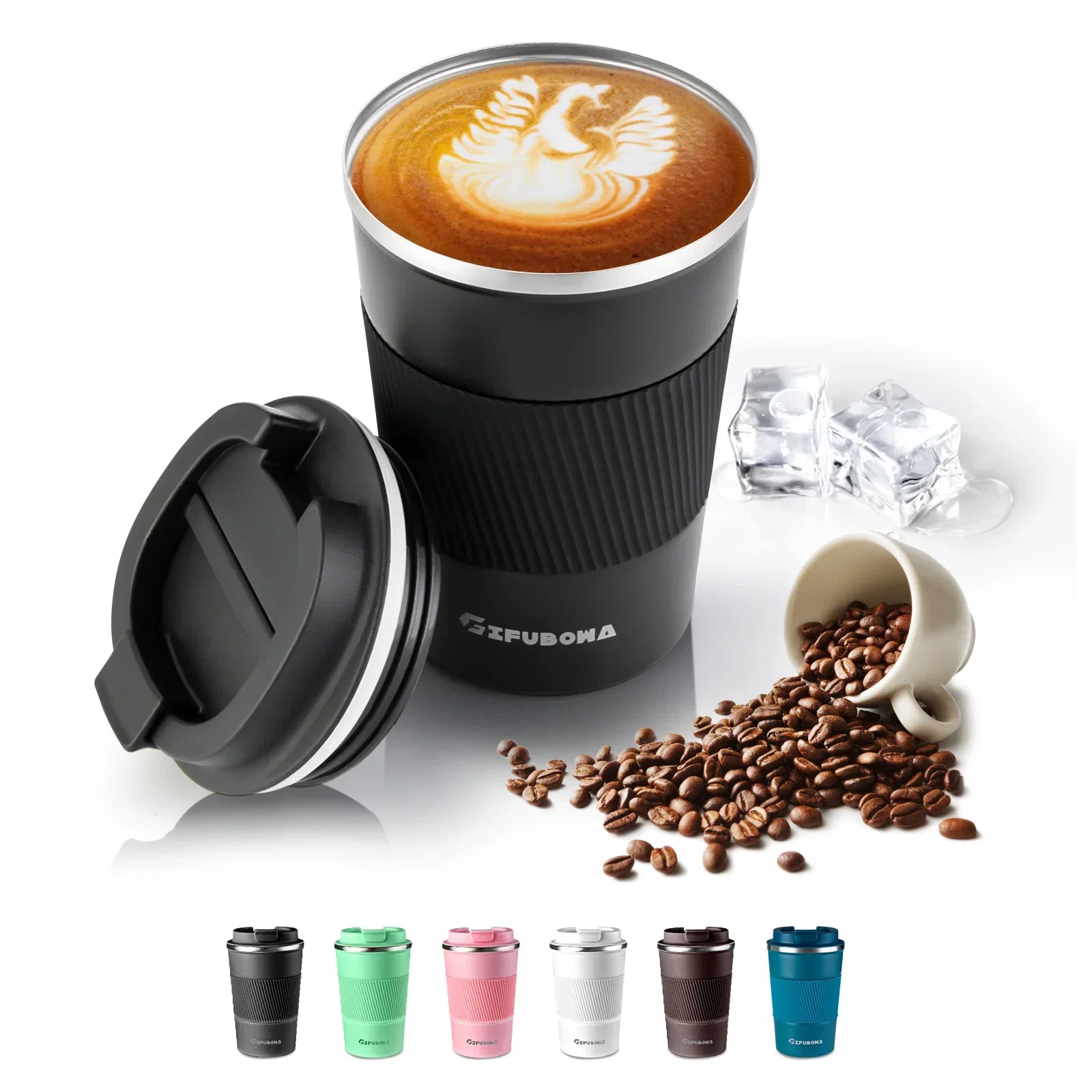Mug de Voyage Isotherme en Acier Inoxydable (380ml)