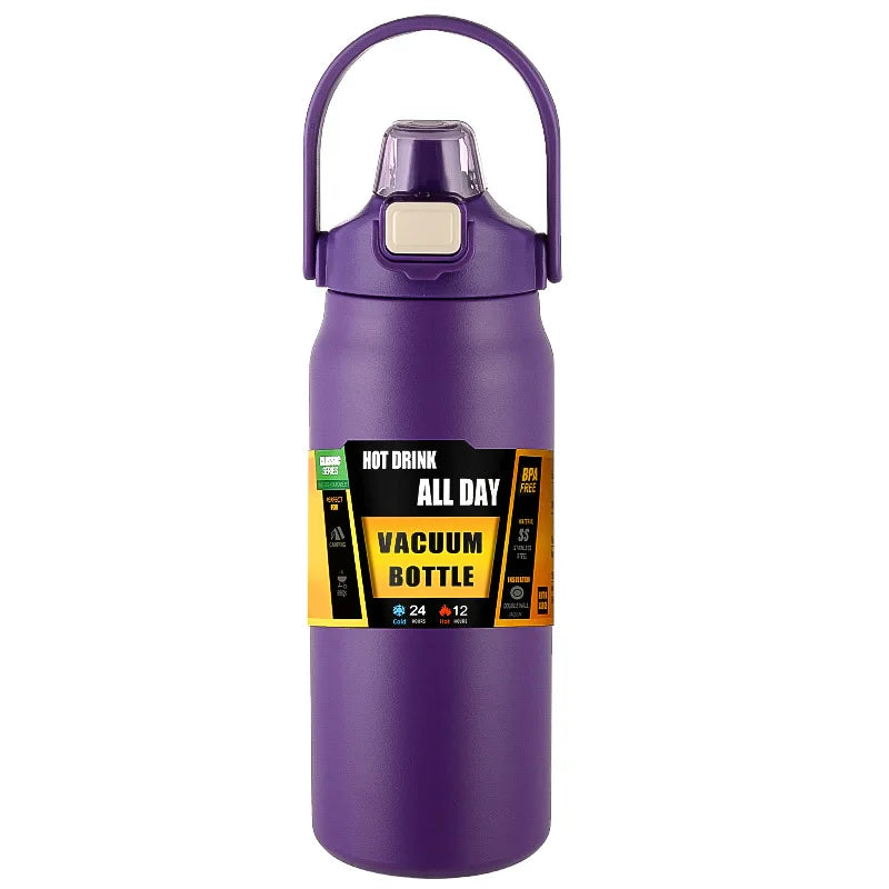 Thermos Acier Inoxydable avec Paille - 24h Chaud/Froid