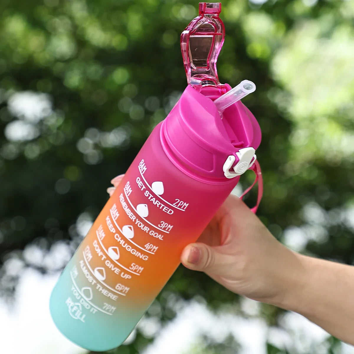 Gourde de Sport de Motivation avec Marqueur de Temps – Sans BPA / 750ml - 800ml