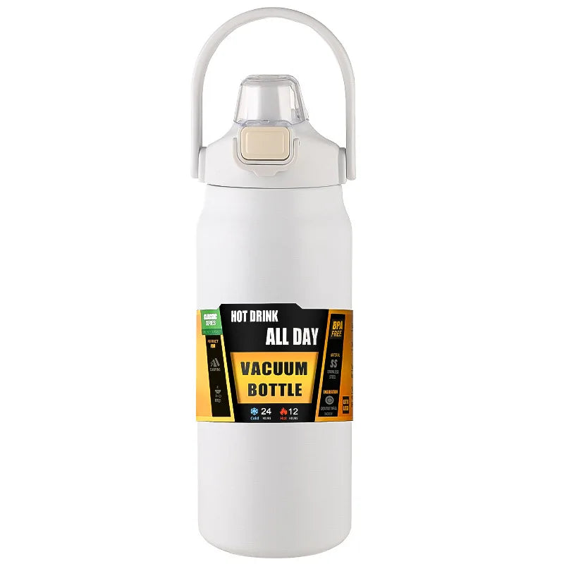 Thermos Acier Inoxydable avec Paille - 24h Chaud/Froid