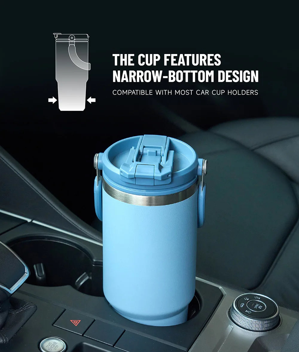 TYESO Thermos Tasse à Café avec Anse (600ml / 900ml / 1200ml)