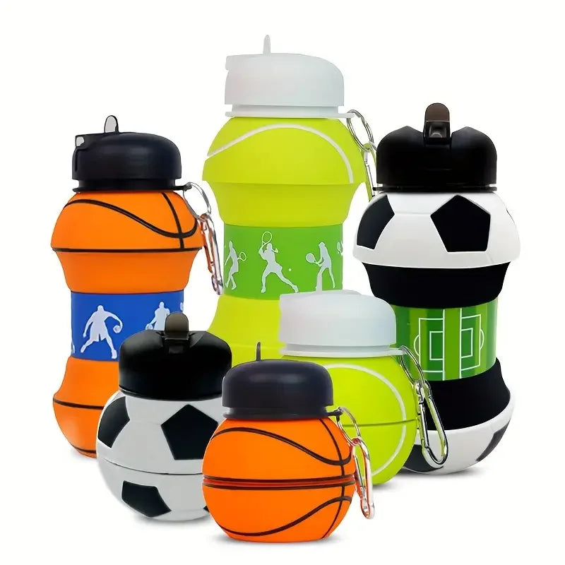 Gourde Pliable en Silicone Sport & Football – Sans BPA et Anti-Choc / Format Voyage