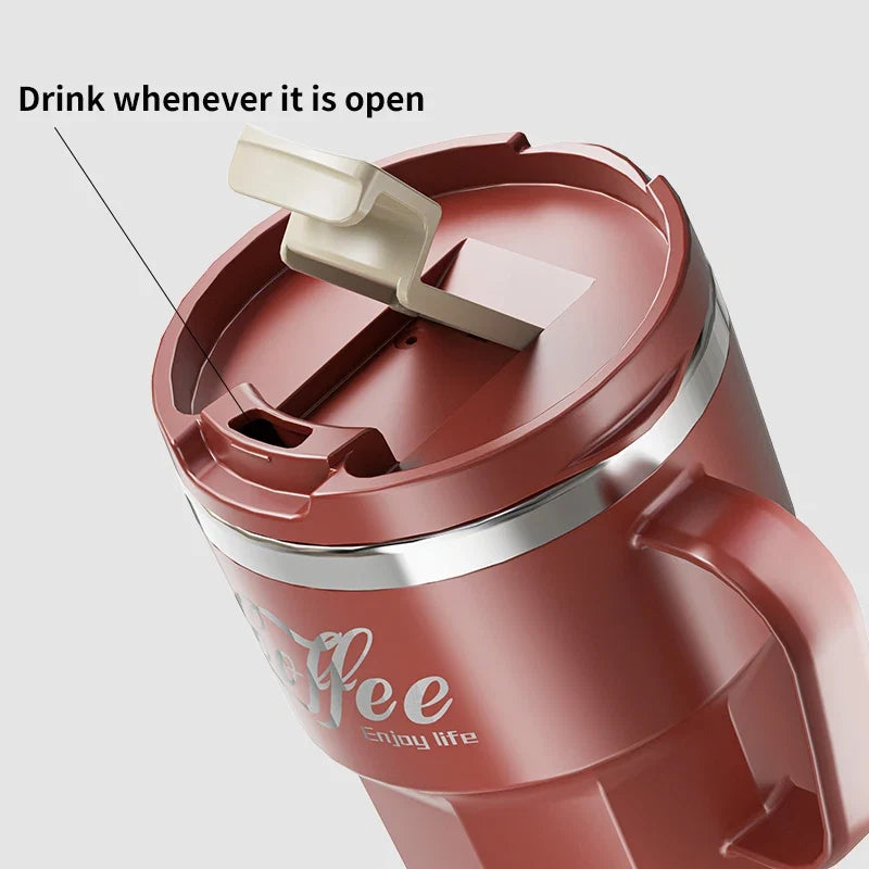 Mug à Café Isotherme en Inox 304 avec Poignée – Certifié Qualité Alimentaire FCM