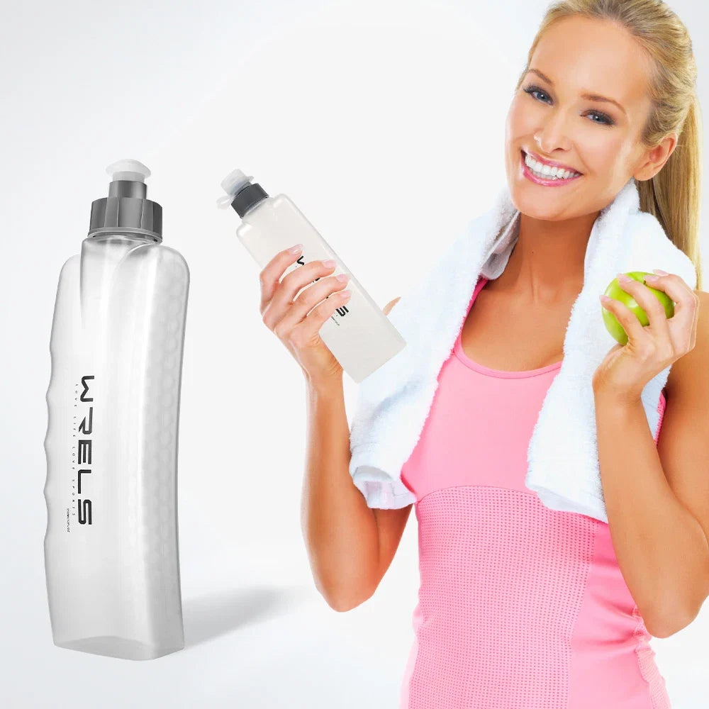 Bouteille d'eau de sport incurvée améliorée à prise facile, sac de ceinture pour course à pied et cyclisme, bouteille d'eau pratique pour Fitness