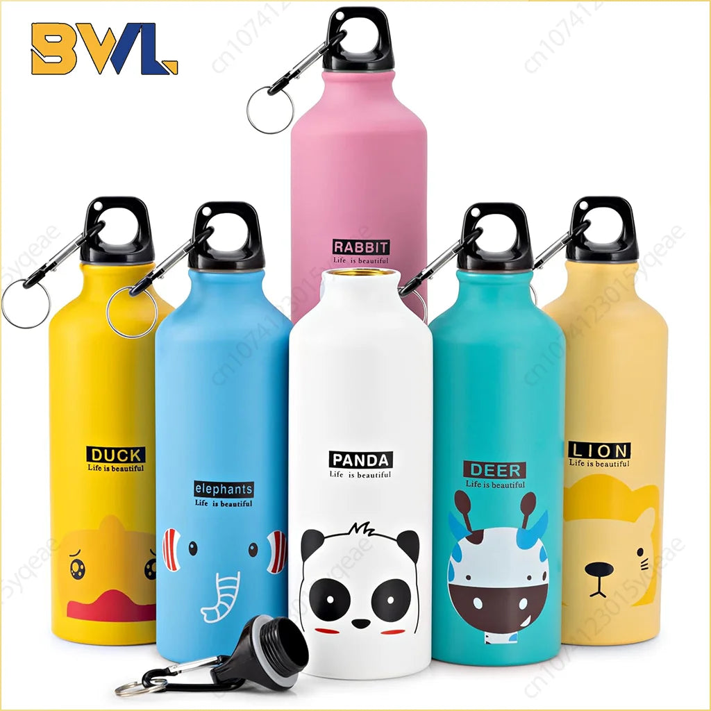 Gourde de Sport Isotherme Enfant – Motifs Animaux Rigolos (500ml)