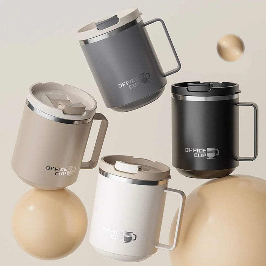 Mug à Café Isotherme avec Poignée – Tasse de Voyage Étanche en Inox / 500ml