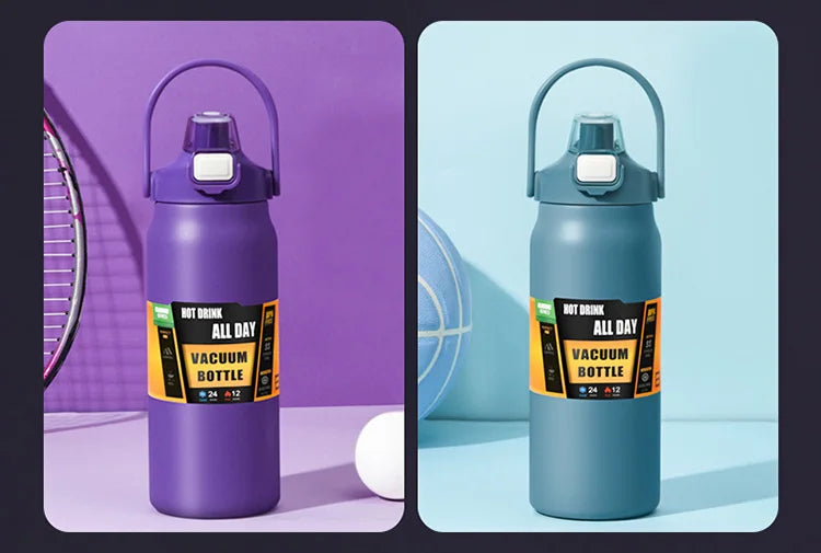 Thermos Acier Inoxydable avec Paille - 24h Chaud/Froid