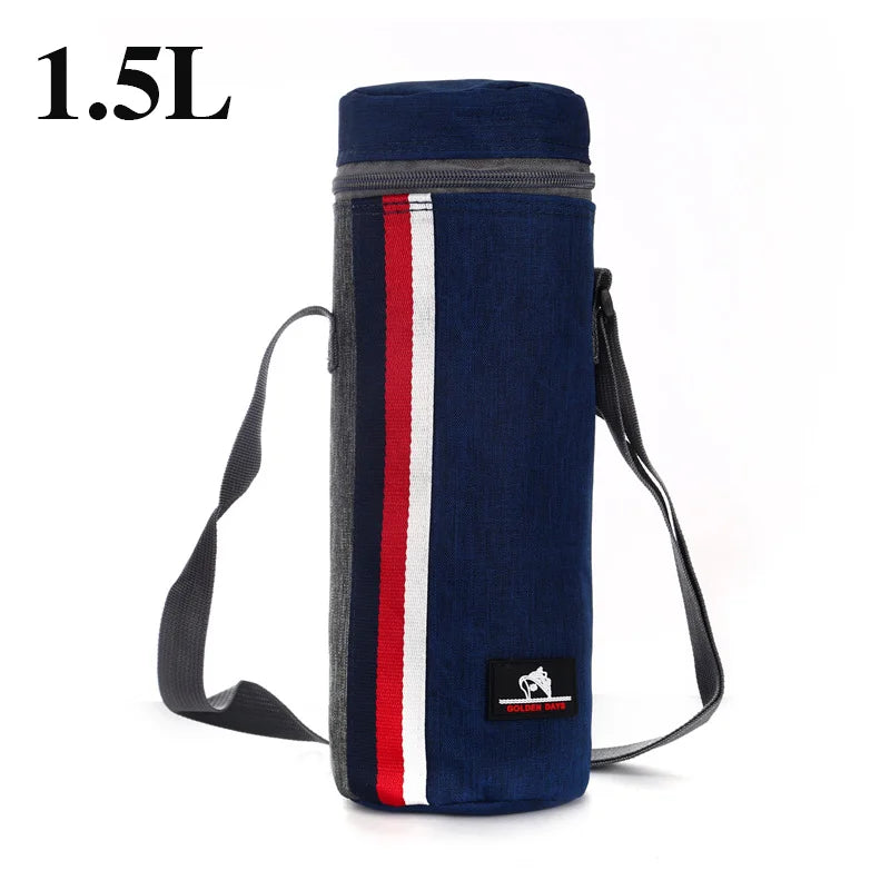 Sac Isotherme Grand Format 2L en Tissu Oxford – Pochette Gourde de Camping