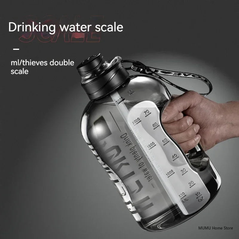 1.7L/2.7L/4L/5L bouteille d'eau de sport salle de sport cyclisme tasse Portable grande capacité bouteille d'eau pour Fitness Camping hommes eau Kellte