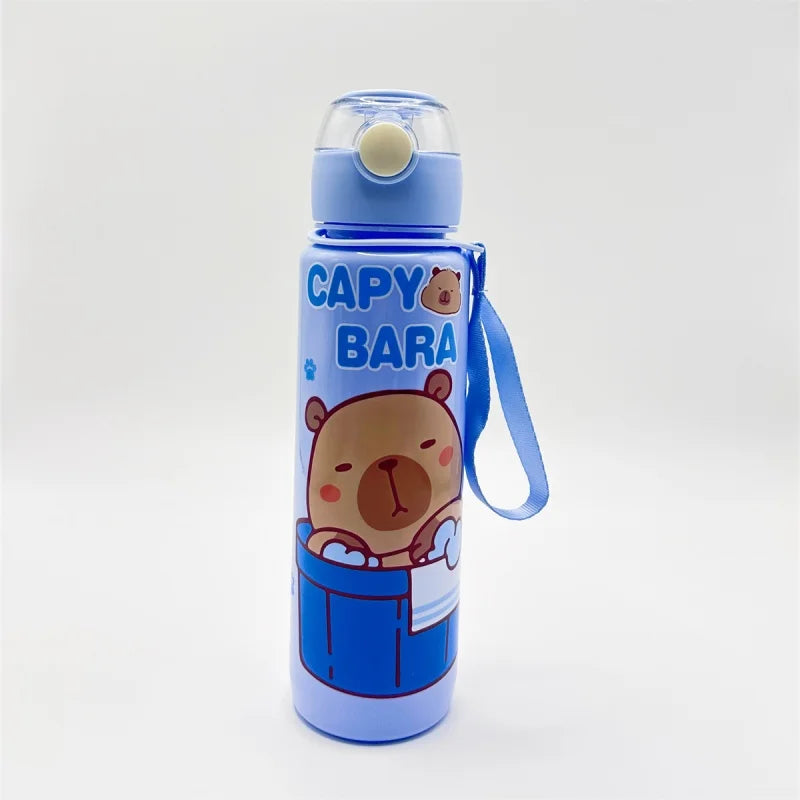 Gourde Design "Dessin Animé" avec Paille et Corde (700ml)