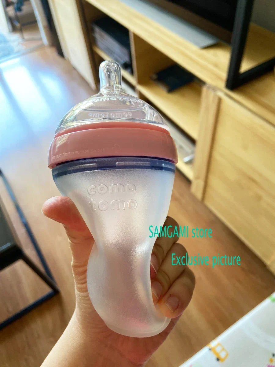 Biberons 2 Pack biberon sans BPA enfants biberon en silicone vert/rose 5 oz et 8 oz