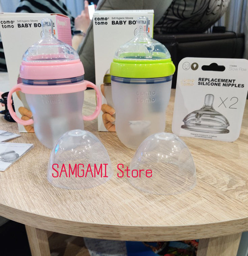 Biberons 2 Pack biberon sans BPA enfants biberon en silicone vert/rose 5 oz et 8 oz
