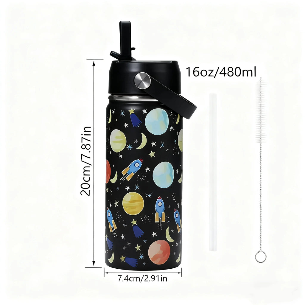 Gourde Isotherme Enfant en Inox 304 Haute Résistance – Format École / 470ml